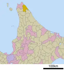 موقعیت ساروفوتسو، هوکایدو در هوکایدو (Sōya Subprefecture)