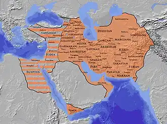 گستره شاهنشاهی ساسانی