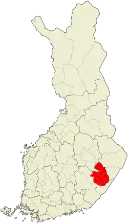 موقعیت ساون‌لینا
Savonlinna sub-region