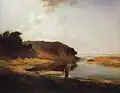 منظره دریاچه و ماهیگیر (۱۸۵۹)