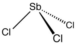 Stereo structural formula of antimony trichloride