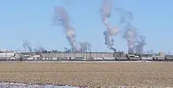 Cargill beef-processing plant at western edge of Schuyler