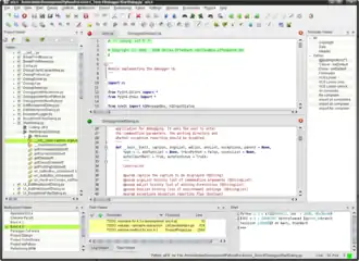 Screenshot of eric4 running in KDE SC 4