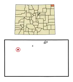 Location in Sedgwick County and the state of کلرادو