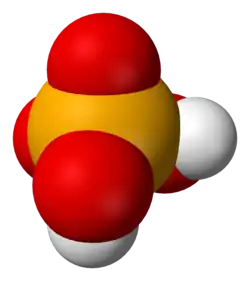 Space-filling model of selenic acid