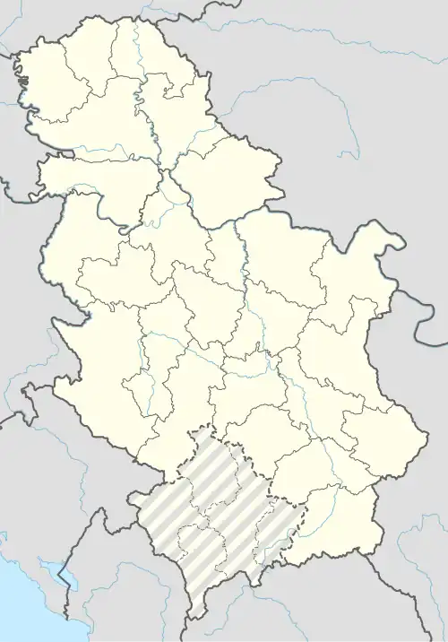 بزدان در صربستان واقع شده