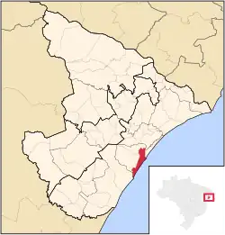 Location of Aracaju in the سرژیپه