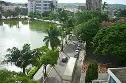 Downtown Sete Lagoas, with a view from Lagoa Paulino, one of the seven lagoons which name the city. Photo by Renato M.E. Sabbatini