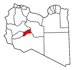 محدوده فعلی استان سبها لیبی