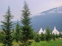 عکس از چند آلاچیق در شهرک توریستی تفریحی نمک آبرود مازندران