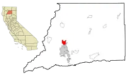 Location in شهرستان شاستا and the state of کالیفرنیا