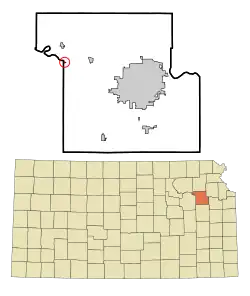 Location of Willard, Kansas