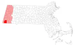 Location in Berkshire County in Massachusetts