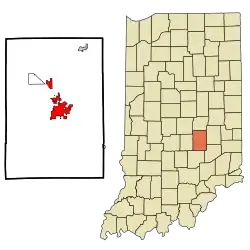 Location in the state of ایندیانا