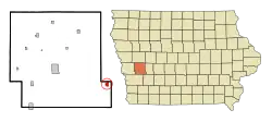 Location of Elk Horn, Iowa