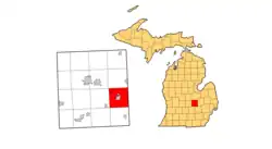 Location of Vernon Township, Michigan