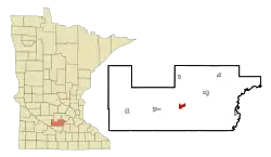 Location of Gaylord, Minnesota