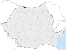Location of Sighetu Marmației in Romania