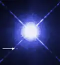 ستاره سیریوس A با همراه کوتوله سفید Sirius B