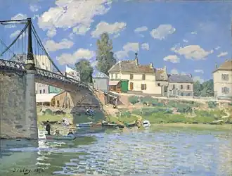 Bridge at Villeneuve-la-Garenne by آلفرد سیسلی