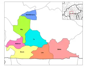 Provincial map of its departments