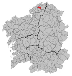 Location of Cerdido within گالیسیا
