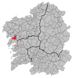 Location of Lousame within گالیسیا