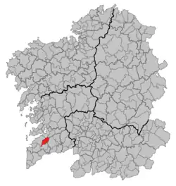 Situation of Mos within گالیسیا