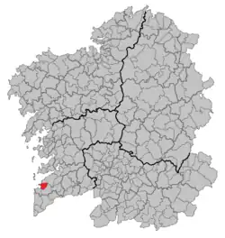 Situation of Nigrán within گالیسیا