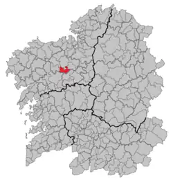 Location of Oroso within گالیسیا