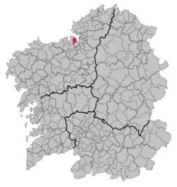 Location of Sada within گالیسیا