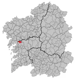 Location of Valga within گالیسیا