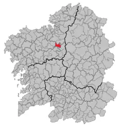 Location of Vilasantar within گالیسیا