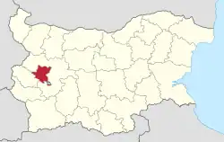 موقعیت استان صوفیه سیتی