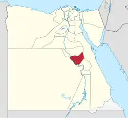 استان سوهاج در نقشه مصر