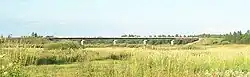 A bridge over the دنیپر near the village of Solovyovo in Kardymovsky District