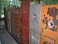 Soviet prison doors on display.