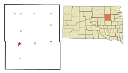 Location in Spink County and the state of داکوتای جنوبی