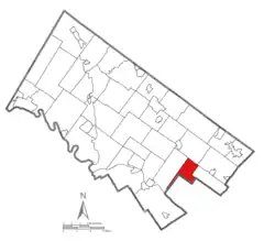 Location of Pennsylvania in the United States