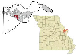 Location in the state of میزوری