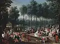 Fashionable people thronging St James's Park, c.1745