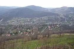 Scenic view of the village from a hilltop