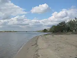 The دن (رود) near the stanitsa of Starocherkasskaya in Aksaysky District