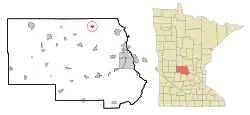 Location of Holdingford, Minnesota