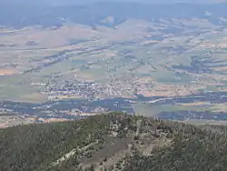 Stevensville and the Bitterroot River from Saint Mary's Peak (2005)