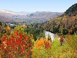 Jacques-Cartier River valley near Tewkesbury
