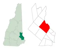 Location within شهرستان استرافورد، نیوهمپشایر، نیوهمپشایر