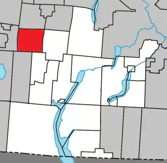 Location within Memphrémagog Regional County Municipality.
