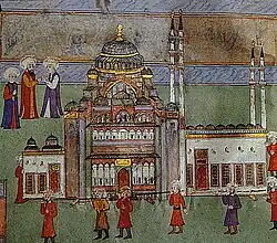 بردن ماکت مسجد سلیمانیه از کتاب سورنامهٔ همایون