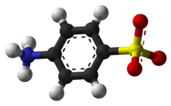 Ball-and-stick model of sulfanilic acid